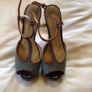 Practically new peep toe heels